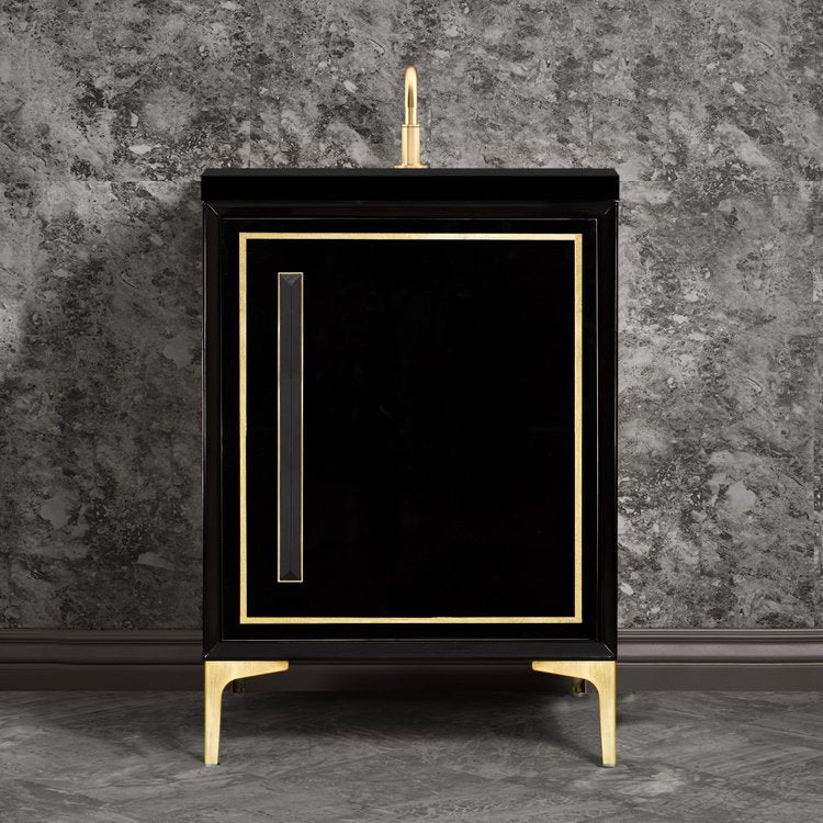satin brass vanity