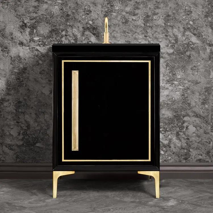 satin brass vanity