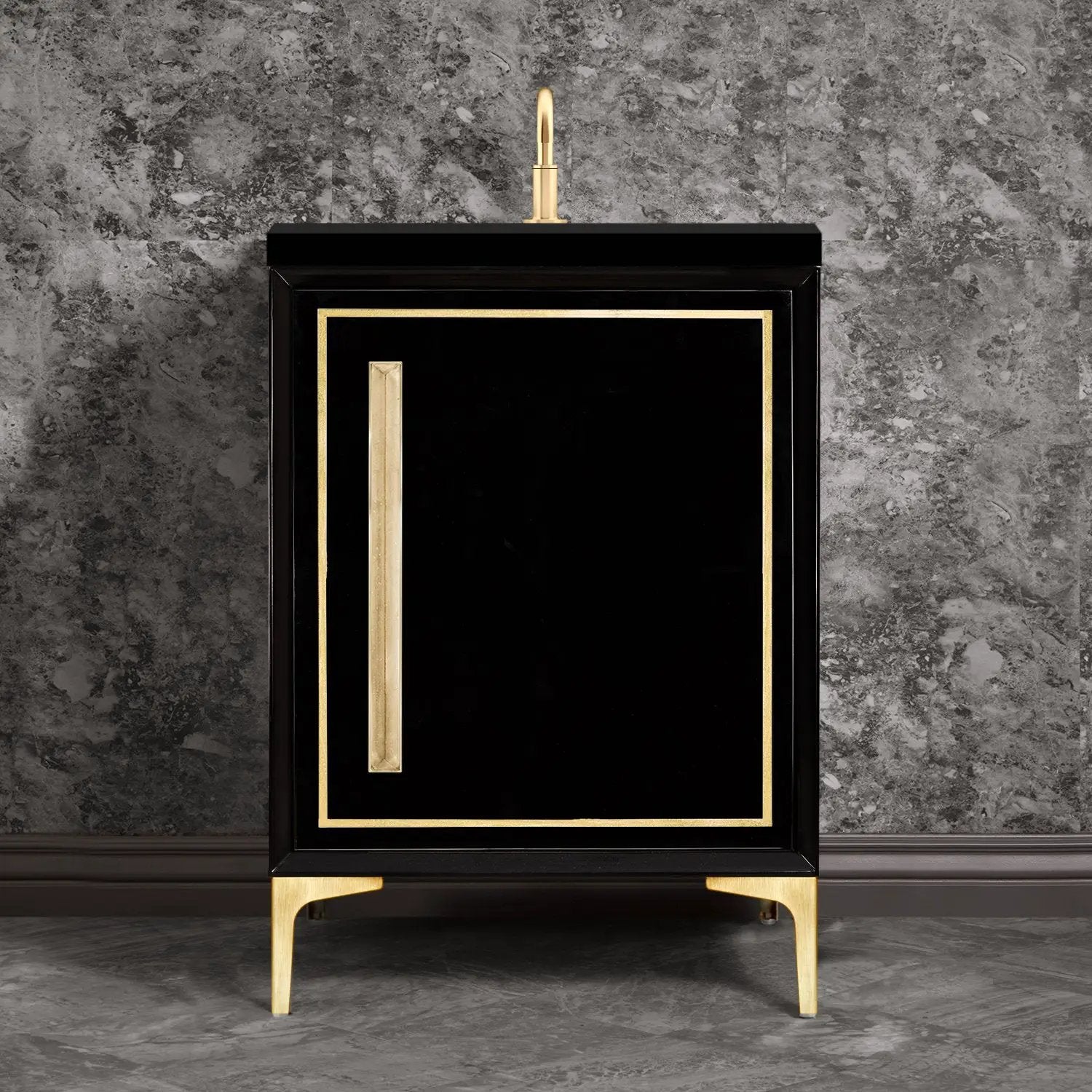 Linkasink Linea with 18" Artisan Glass Prism Hardware Vanity by Linkasink
