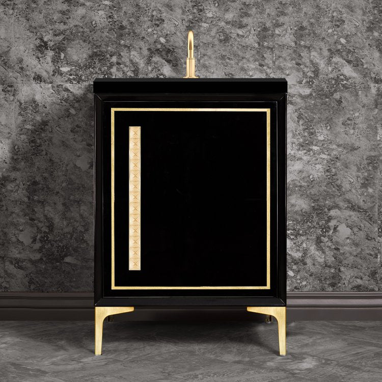 satin brass vanity