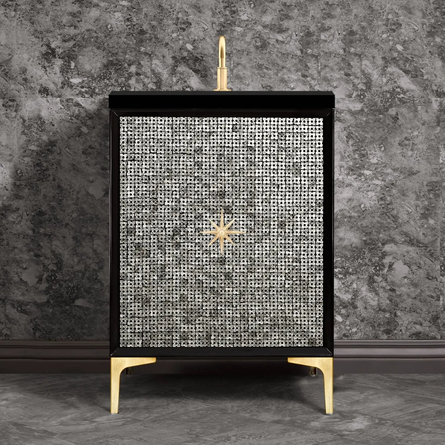 Linkasink Mother of Pearl with Star Hardware Vanity by Linkasink