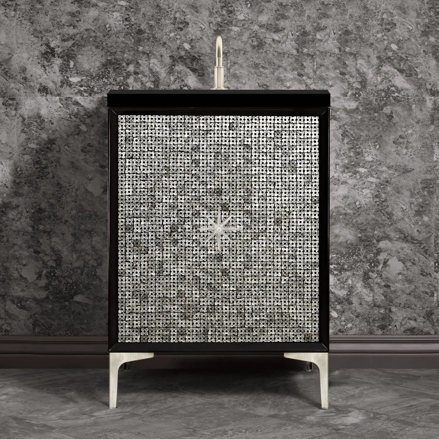 Linkasink Mother of Pearl with Star Hardware Vanity by Linkasink
