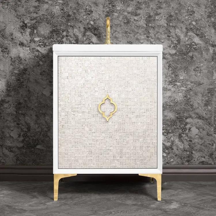 Linkasink Mother Of Pearl with Arabesque Pull Vanity by Linkasink