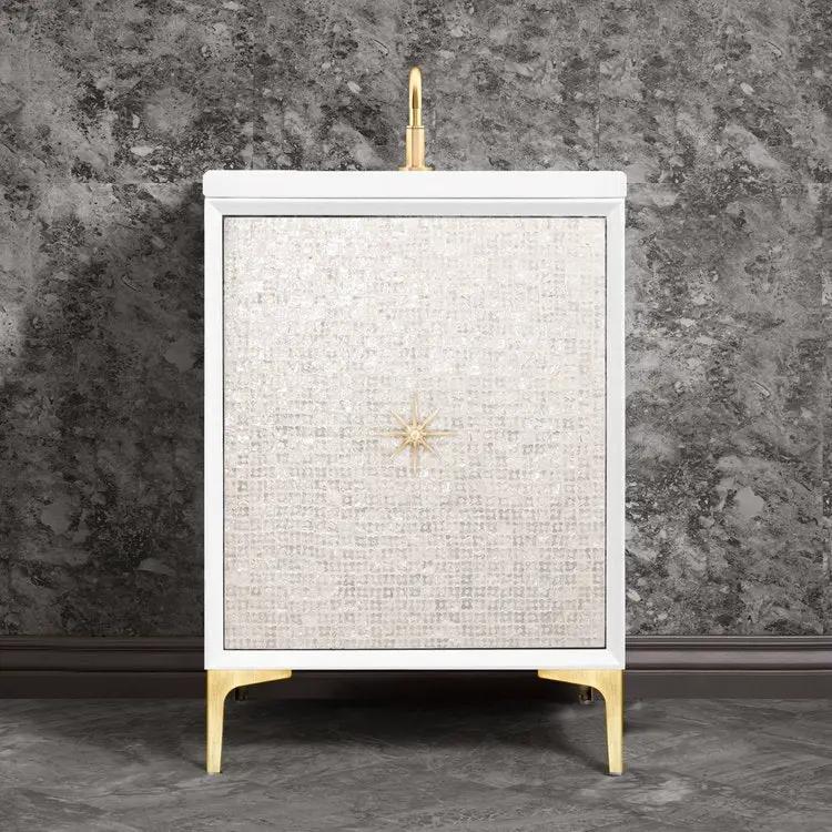 Linkasink Mother of Pearl with Star Hardware Vanity by Linkasink