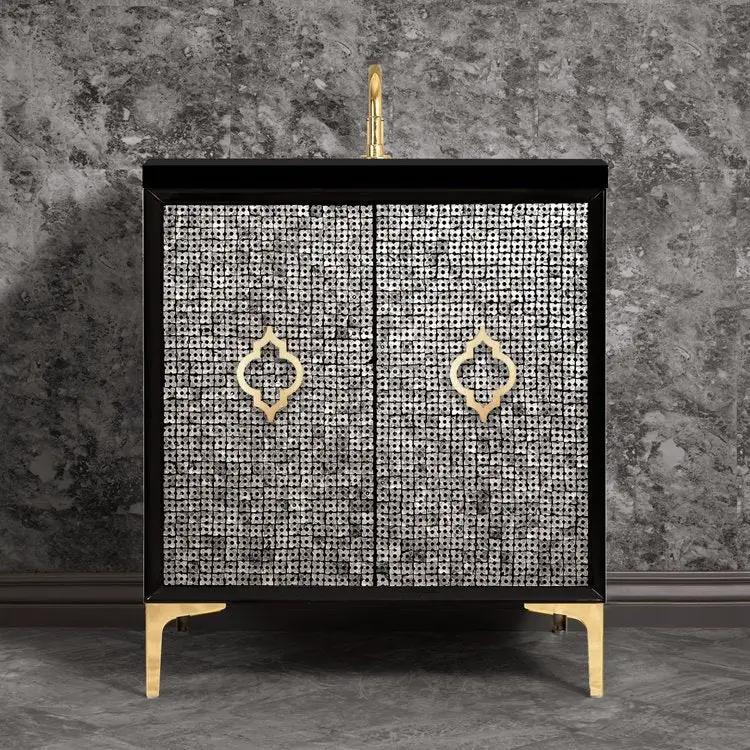 Linkasink Mother of Pearl with Arabesque Pull Vanity by Linkasink
