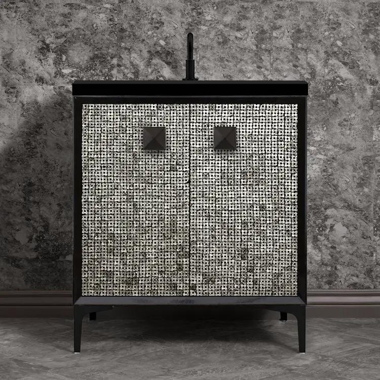 matte black vanity