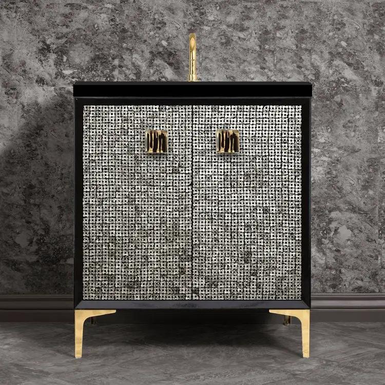polished brass vanity