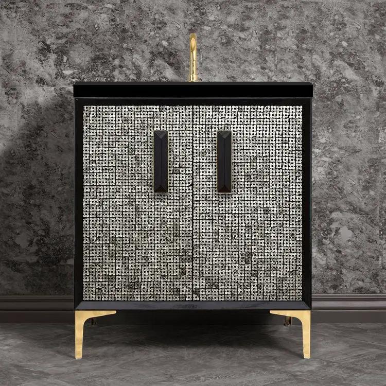 polished brass vanity