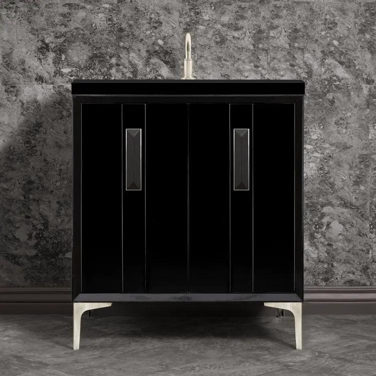 satin nickel vanity