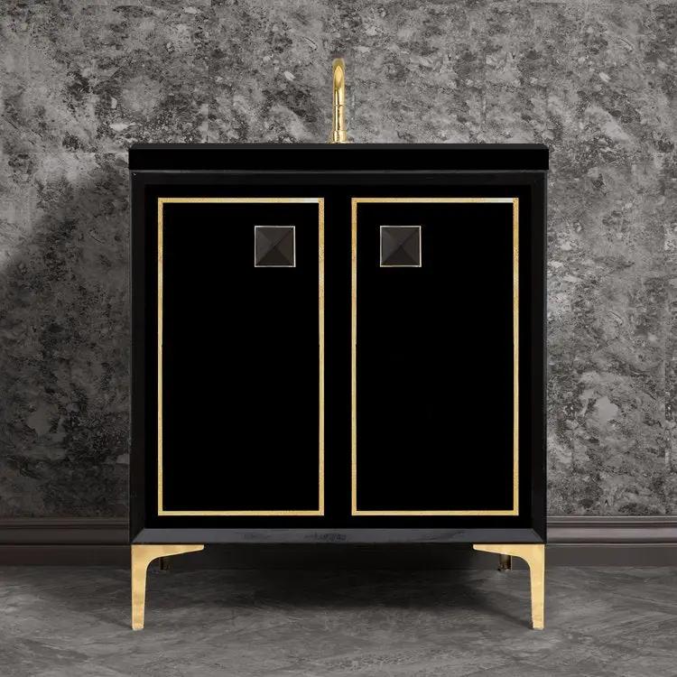 polished brass vanity
