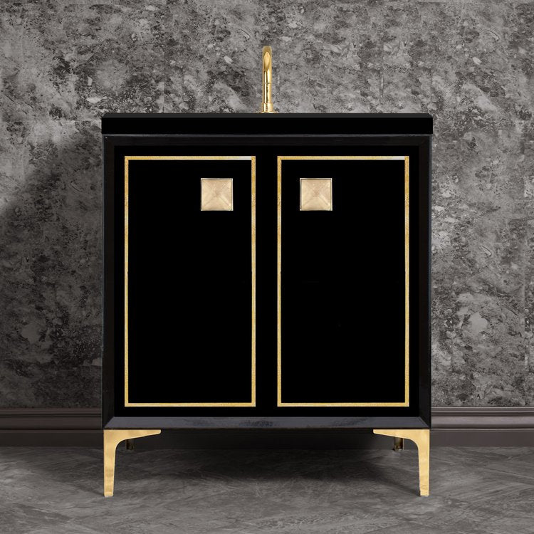 polished brass vanity