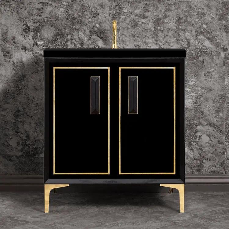 polished brass vanity
