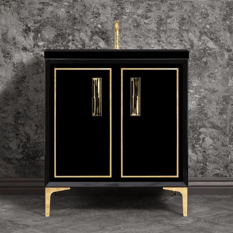 polished brass vanity