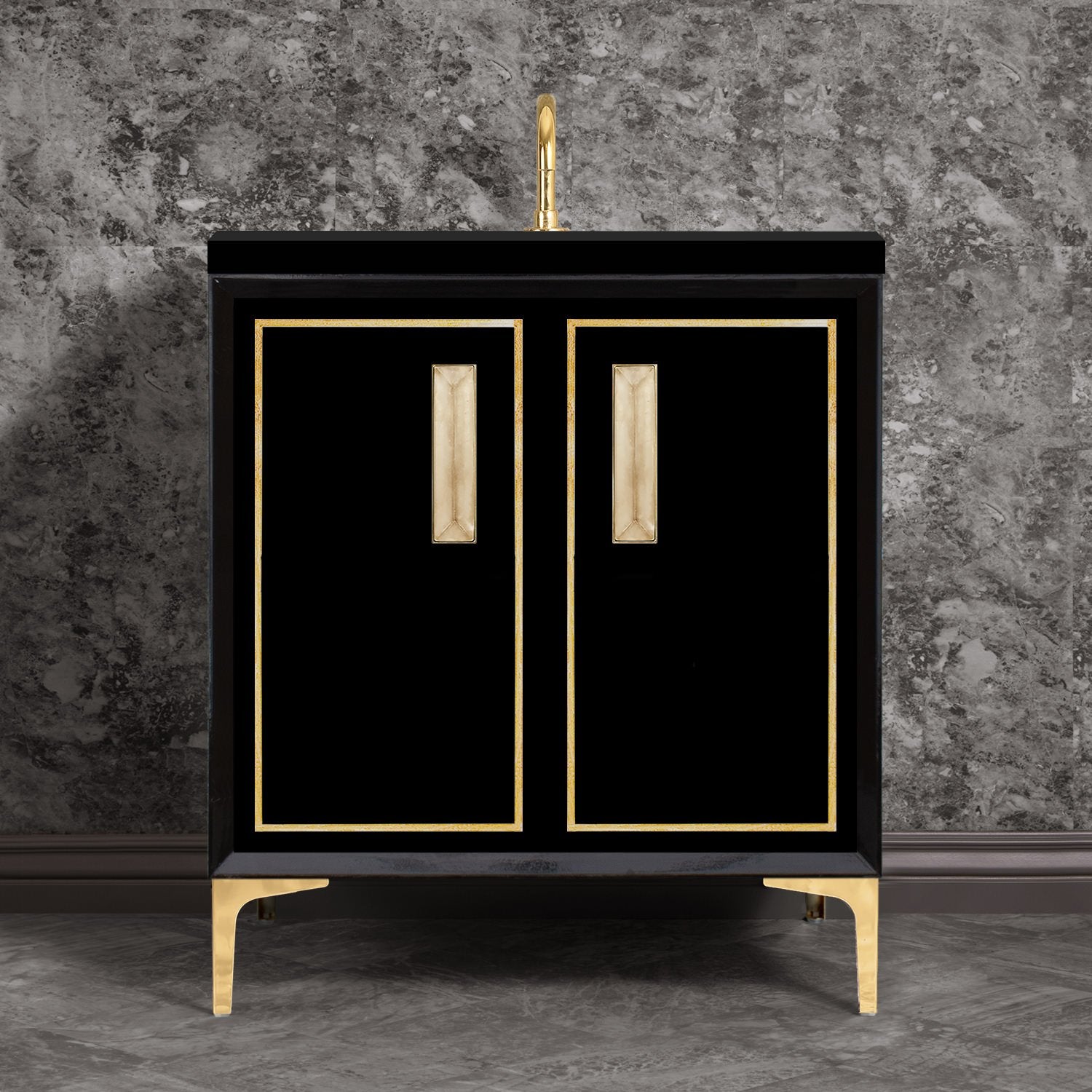 Linkasink Linea with 8" Artisan Glass Prism Hardware Vanity by Linkasink