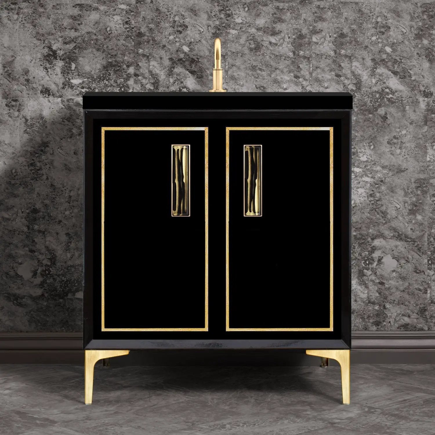 Linkasink Linea with 8" Artisan Tiger Glass Prism Hardware Vanity by Linkasink