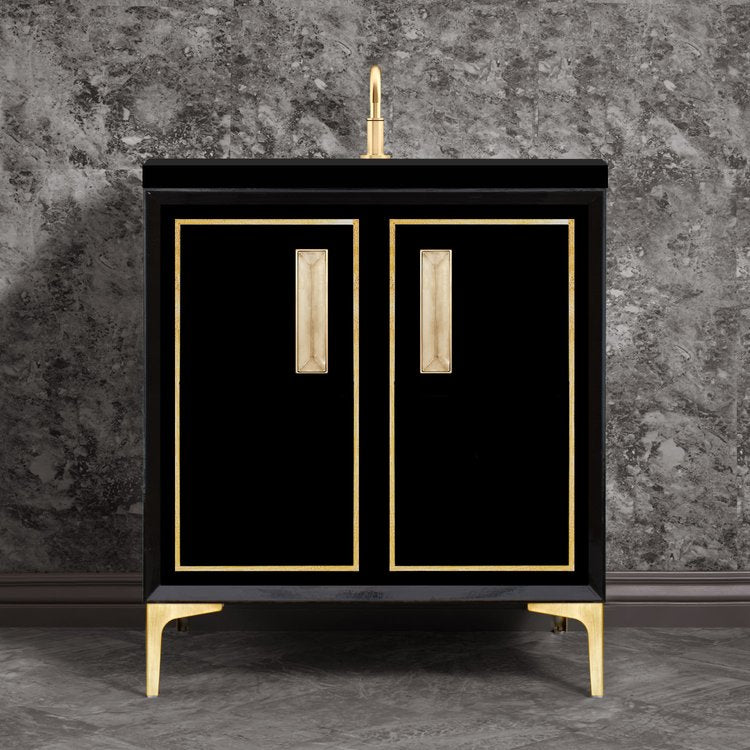 satin brass vanity