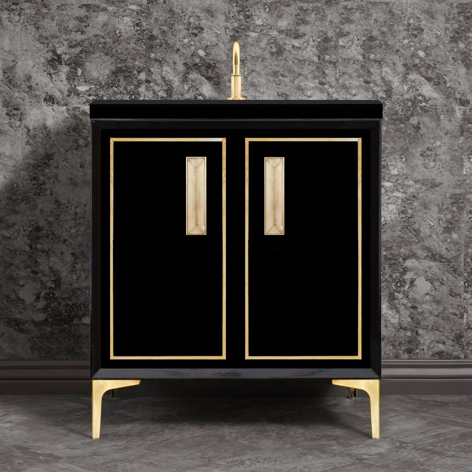 Linkasink Linea with 8" Artisan Glass Prism Hardware Vanity by Linkasink
