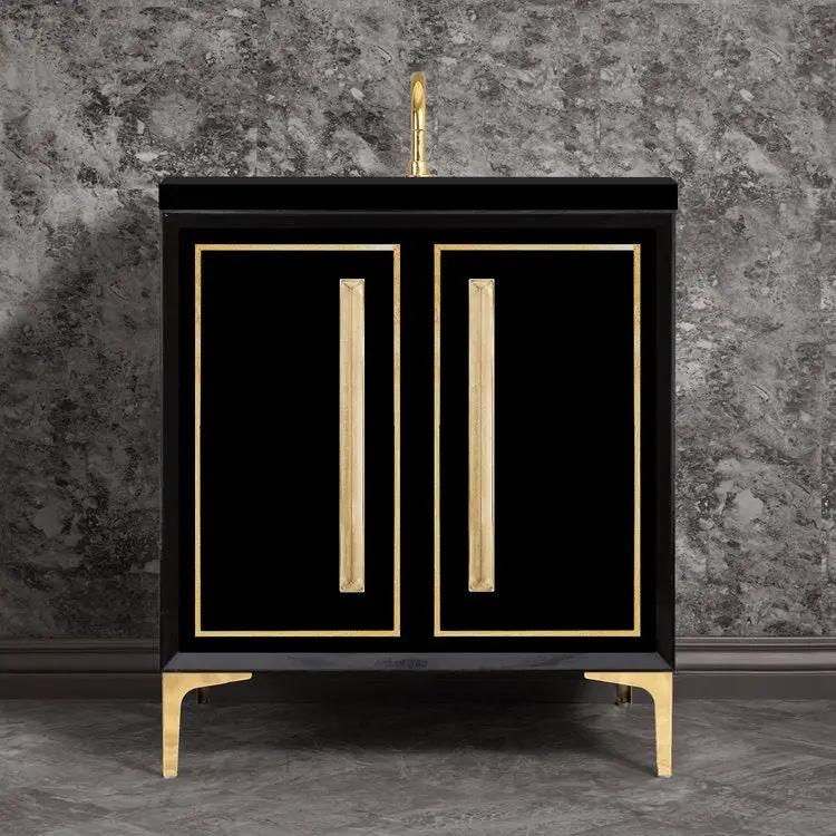 polished brass vanity