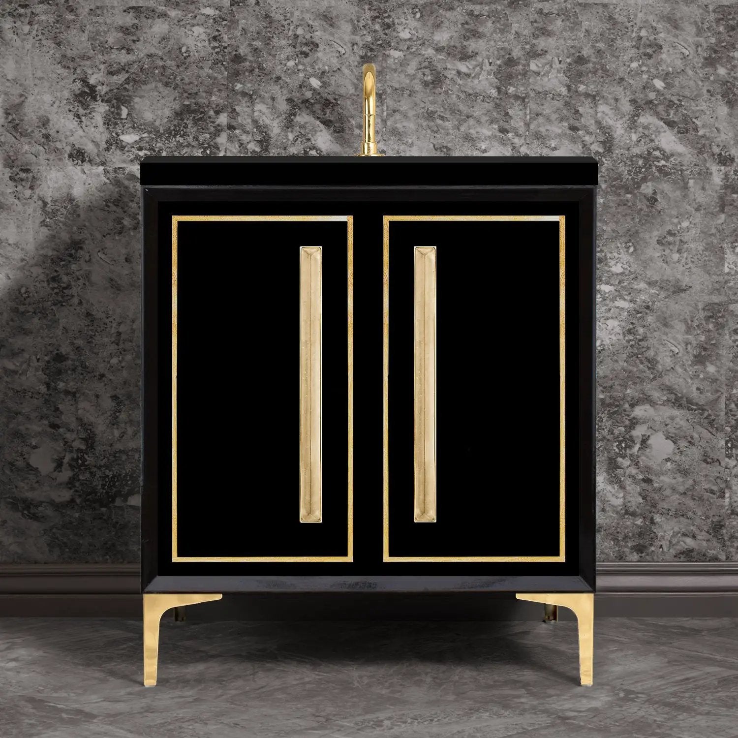Linkasink Linea with 18" Artisan Glass Prism Hardware Vanity by Linkasink