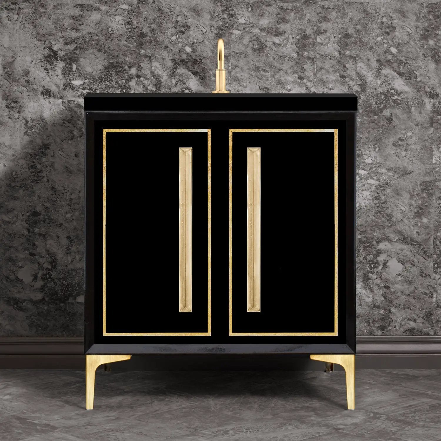 Linkasink Linea with 18" Artisan Glass Prism Hardware Vanity by Linkasink
