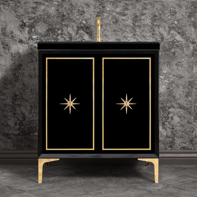 polished brass vanity