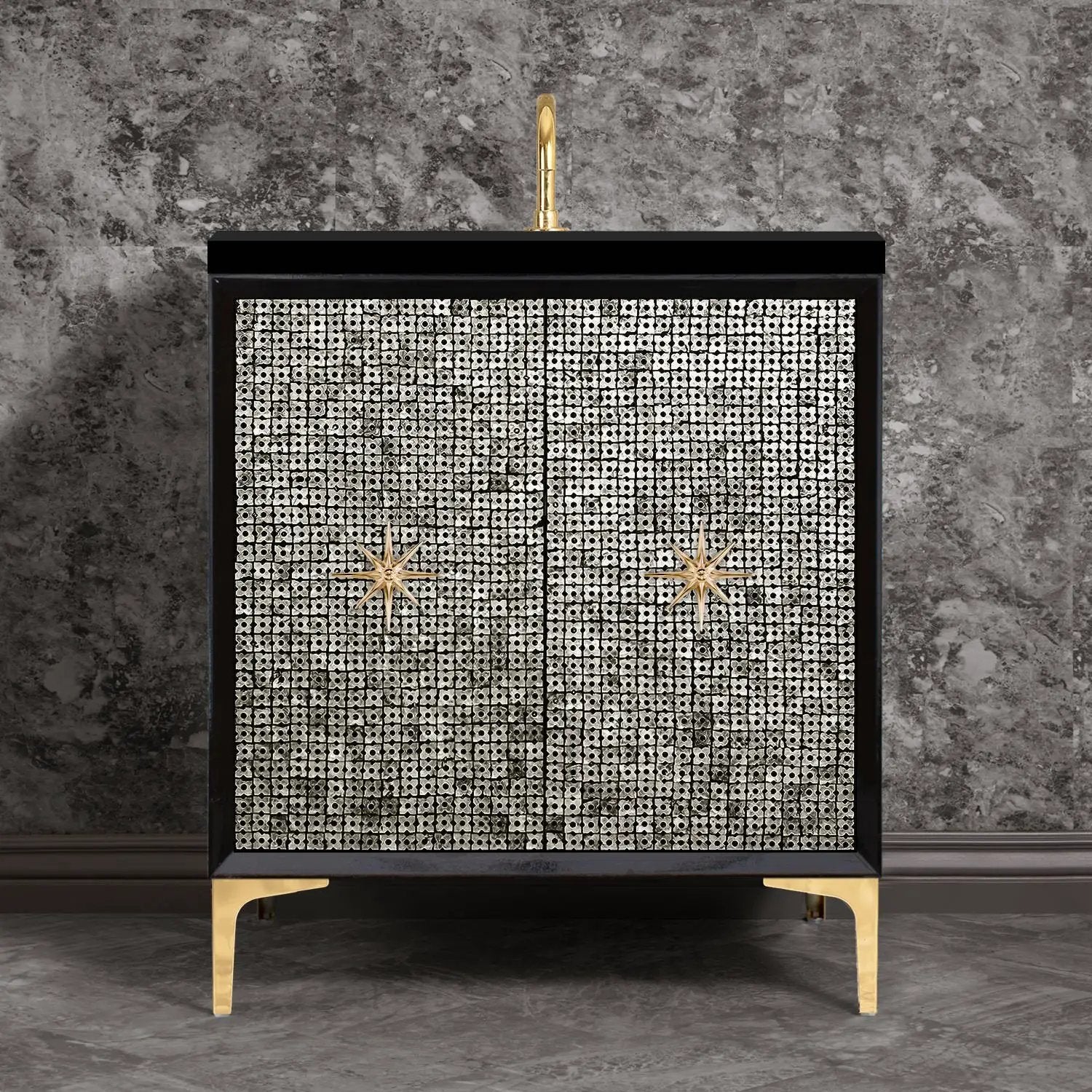 Linkasink Mother of Pearl with Star Hardware Vanity by Linkasink