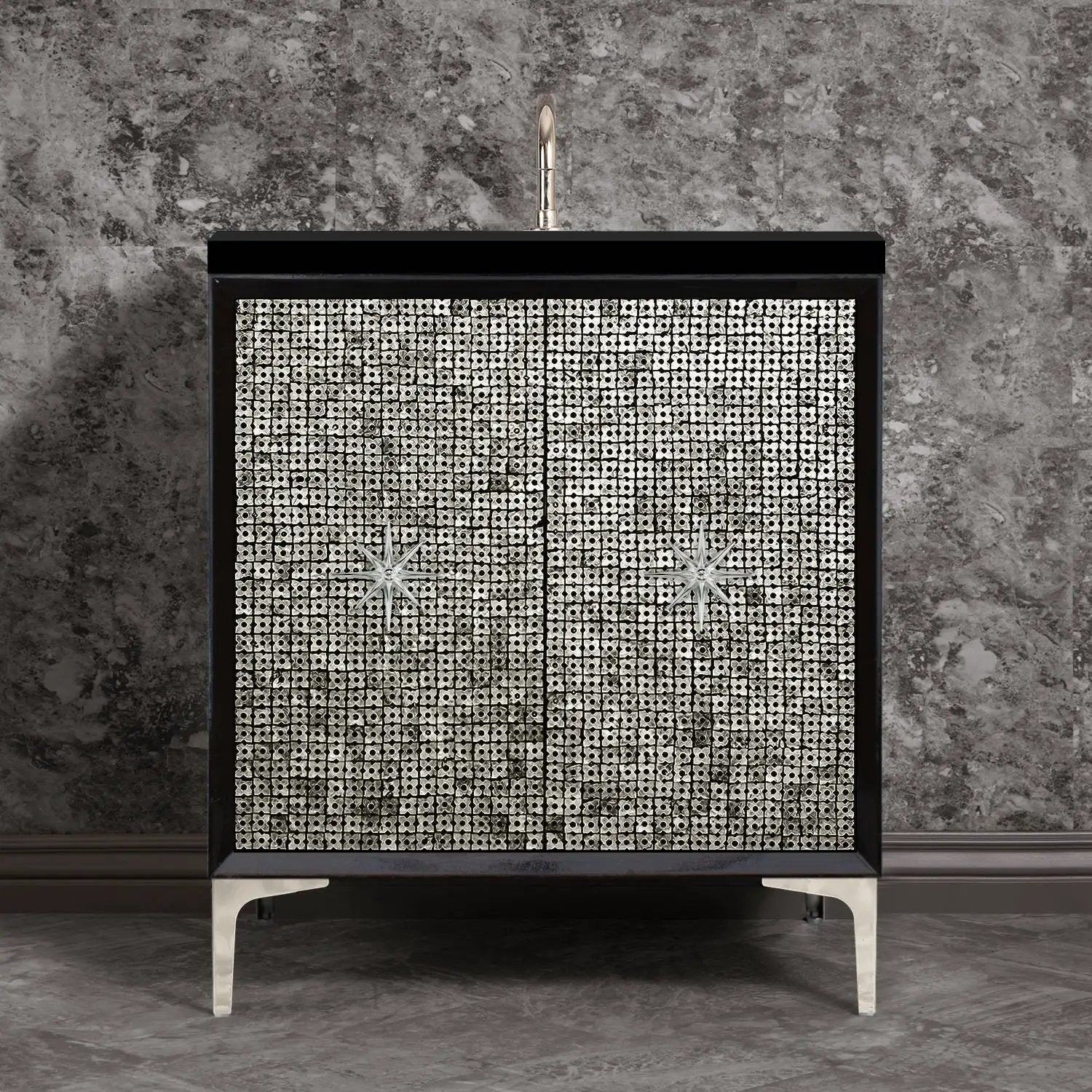 Linkasink Mother of Pearl with Star Hardware Vanity by Linkasink