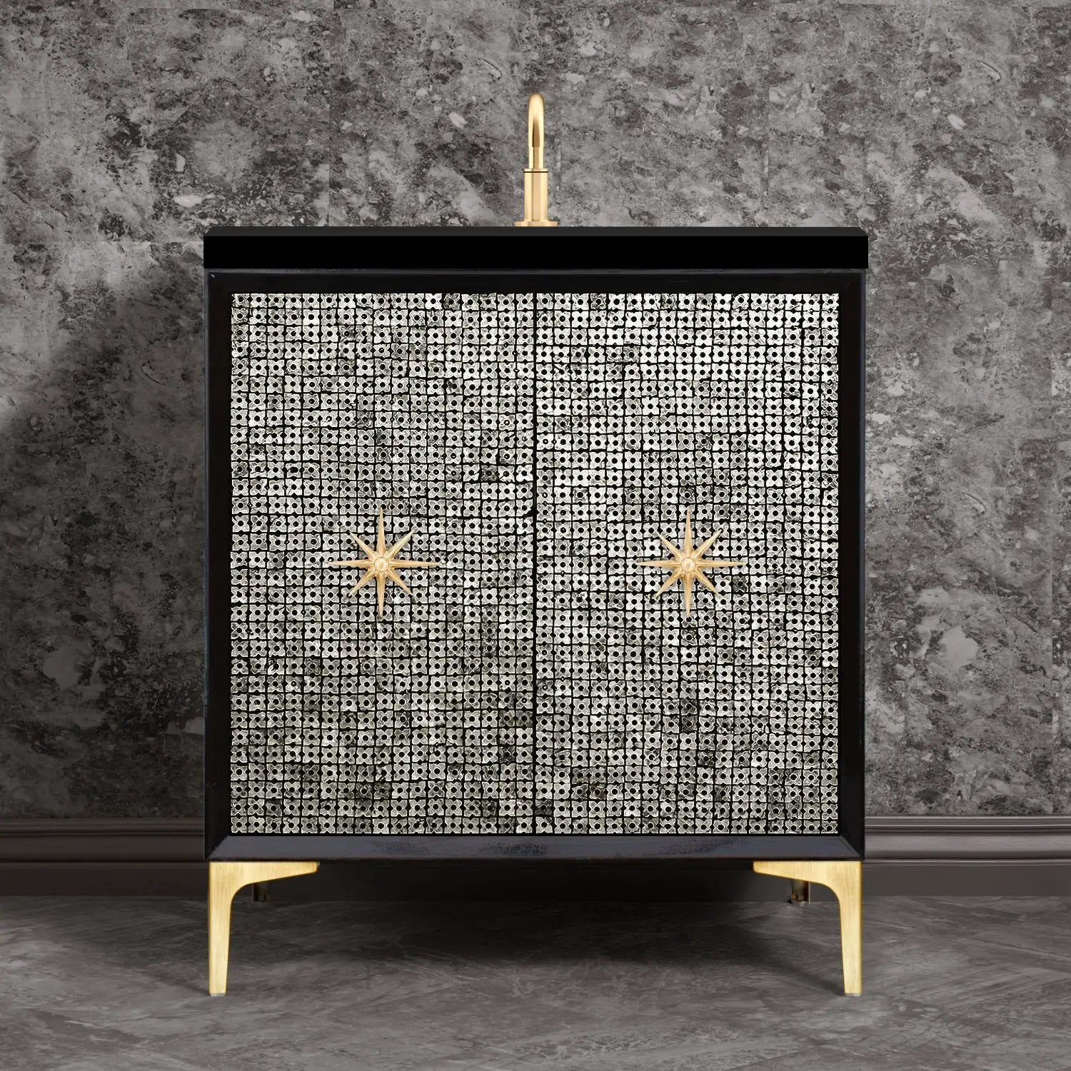 Linkasink Mother of Pearl with Star Hardware Vanity by Linkasink