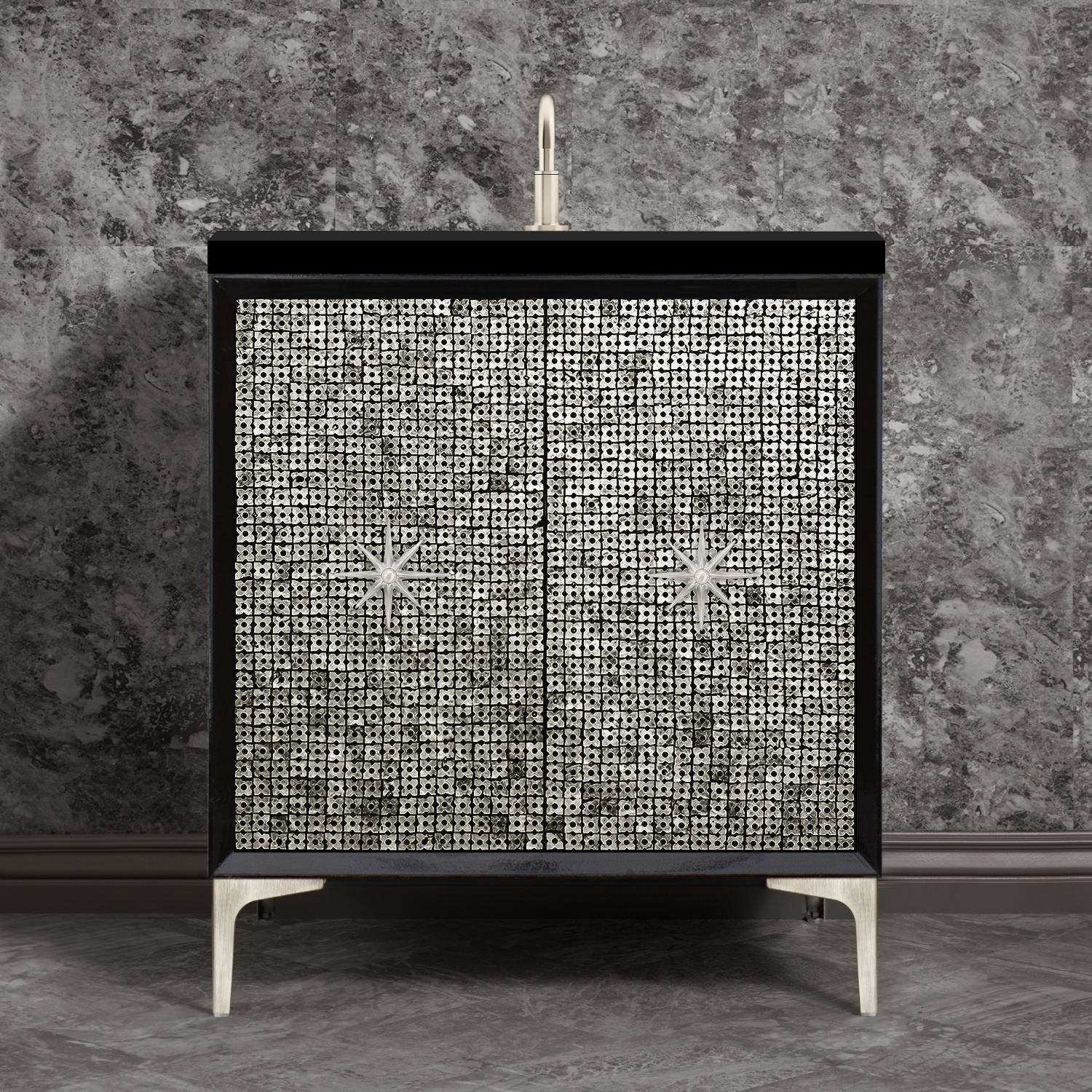 Linkasink Mother of Pearl with Star Hardware Vanity