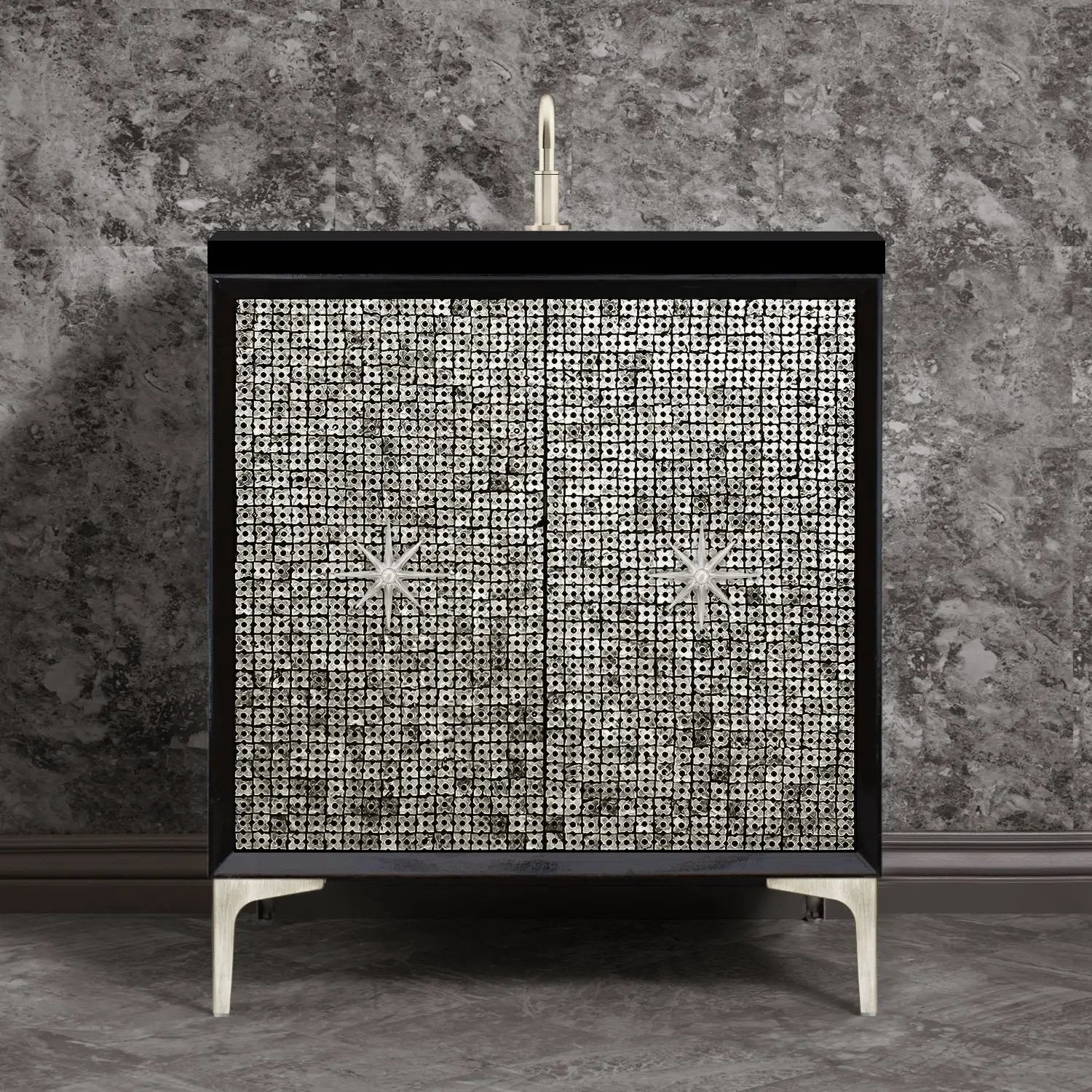 Linkasink Mother of Pearl with Star Hardware Vanity by Linkasink