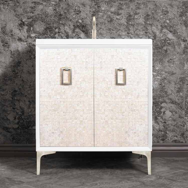 Linkasink Mother Of Pearl with Coach Pull Vanity