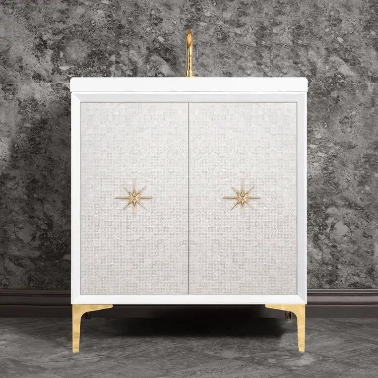 Linkasink Mother of Pearl with Star Hardware Vanity by Linkasink
