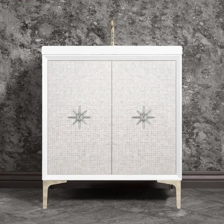 Linkasink Mother of Pearl with Star Hardware Vanity by Linkasink