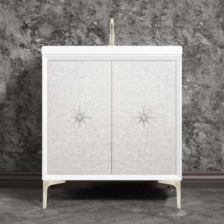 Linkasink Mother of Pearl with Star Hardware Vanity by Linkasink
