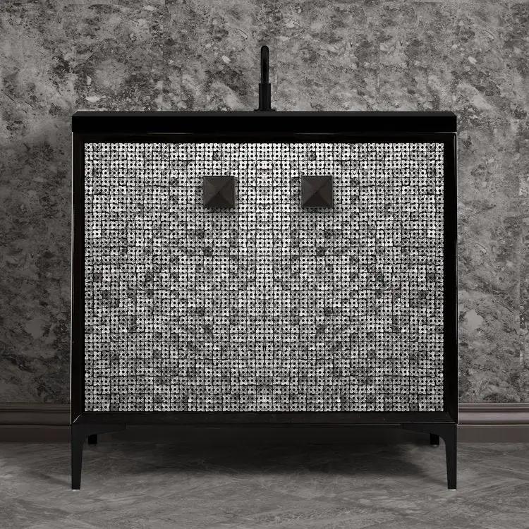 matte black vanity