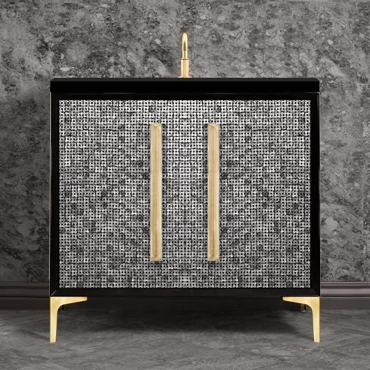 satin brass vanity