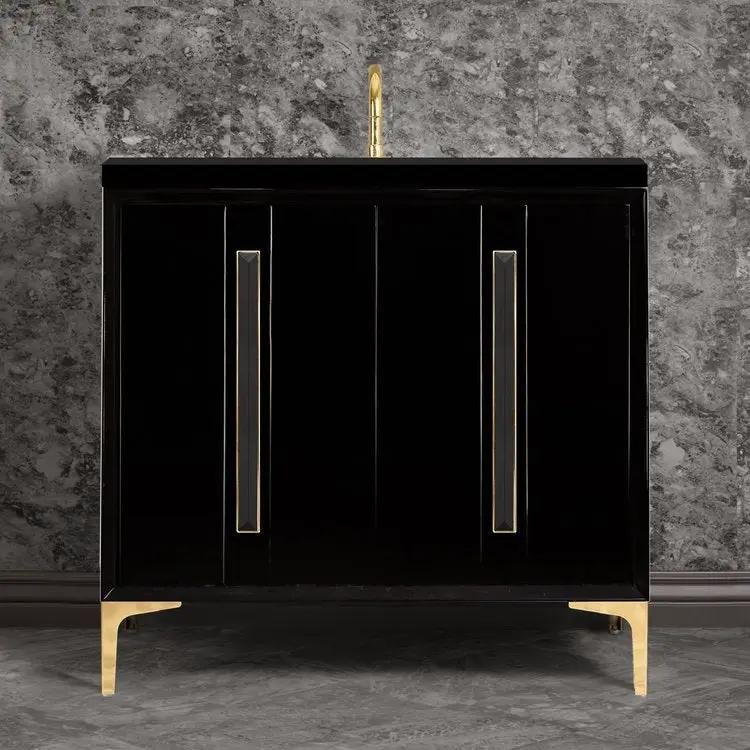 polished brass vanity