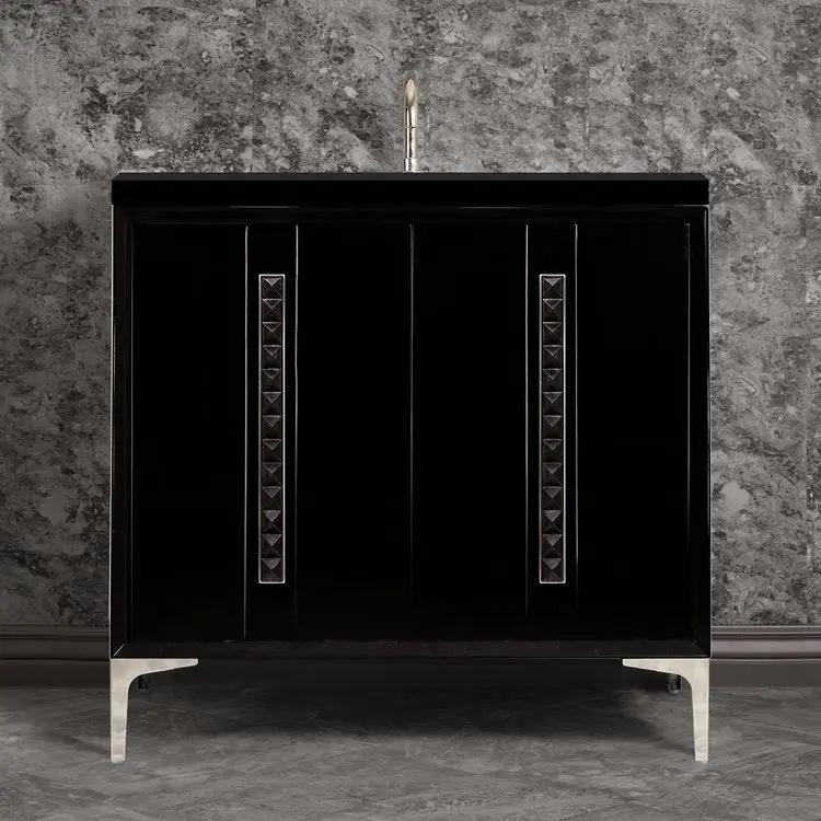 polished nickel vanity