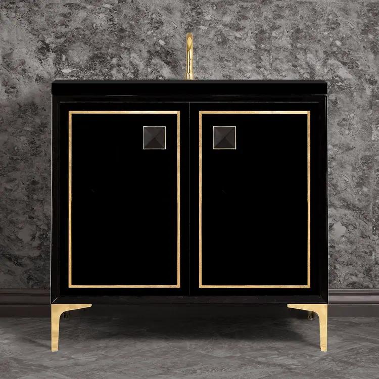 polished brass vanity