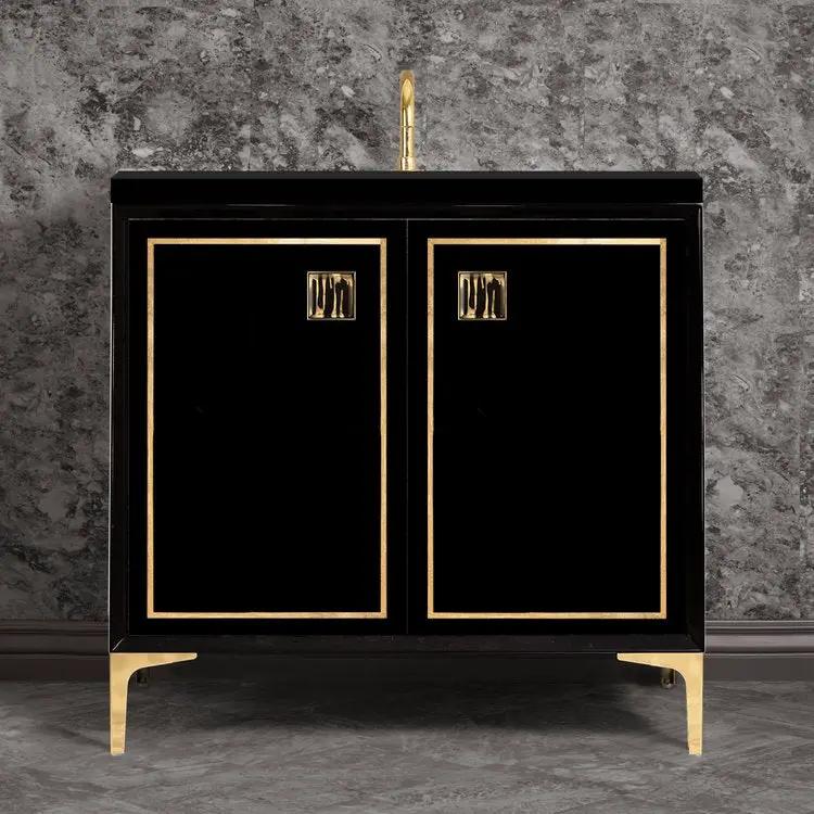 polished brass vanity