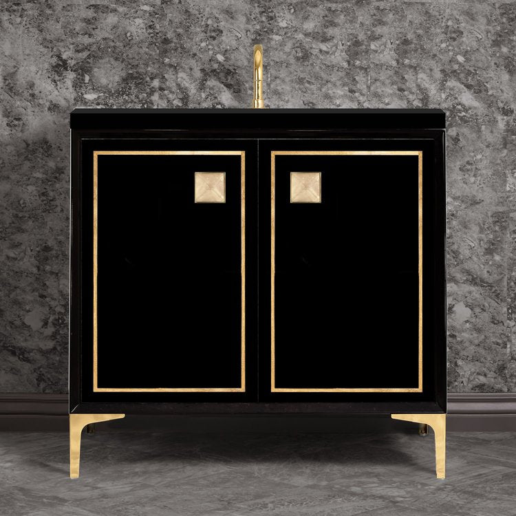 polished brass vanity