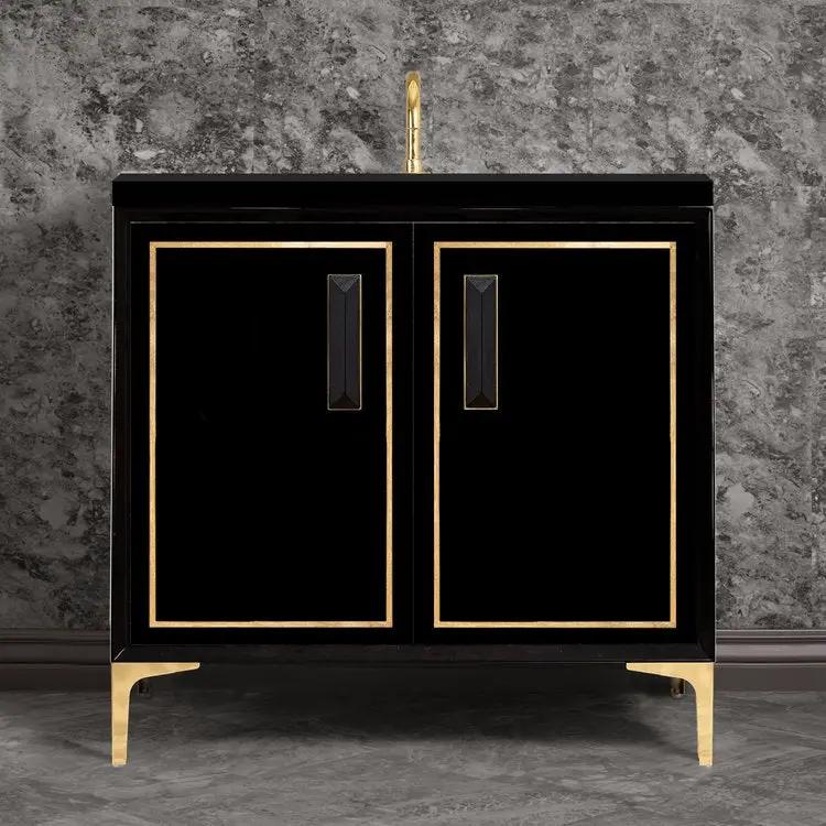 polished brass vanity