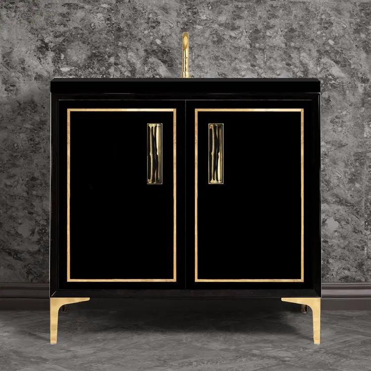 polished brass vanity