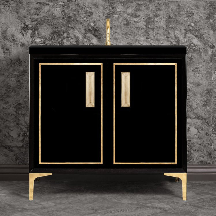 polished brass vanity