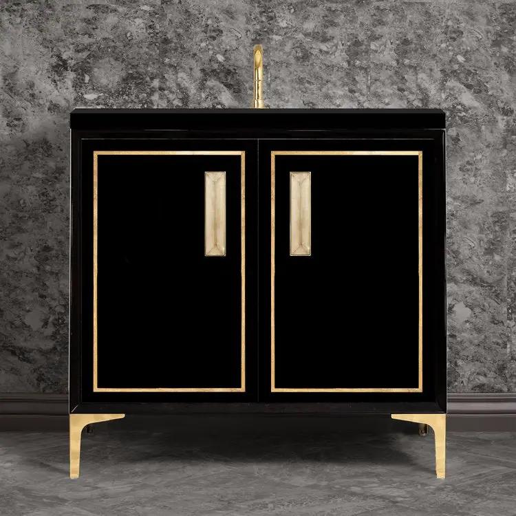 polished brass vanity