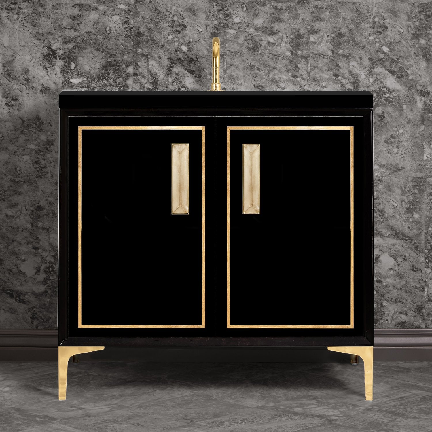 Linkasink Linea with 8" Artisan Glass Prism Hardware Vanity