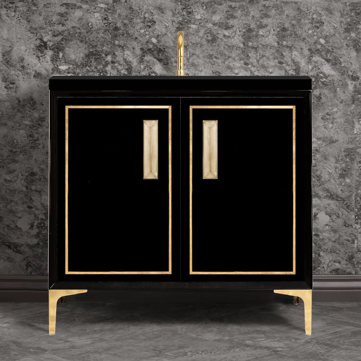 Linkasink Linea with 8" Artisan Glass Prism Hardware Vanity by Linkasink