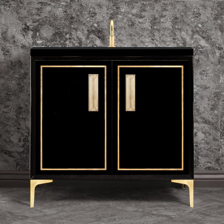 satin brass vanity