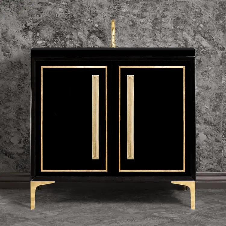 polished brass vanity