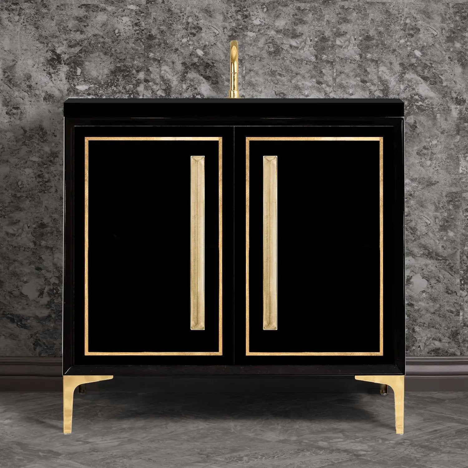 Linkasink Linea with 18" Artisan Glass Prism Hardware Vanity by Linkasink
